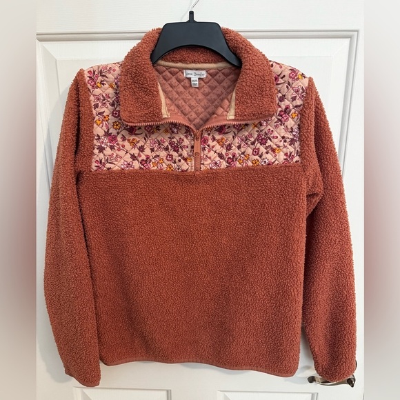 Vera Bradley Half Zip Teddy Sherpa Ovesized Quilted Floral Pullover Size XXS/XS - Picture 2 of 10